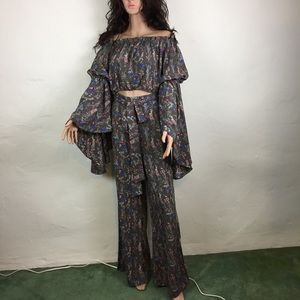 NWT SYLK Floral GYPSIE TOP & PALAZZO PANTS Set